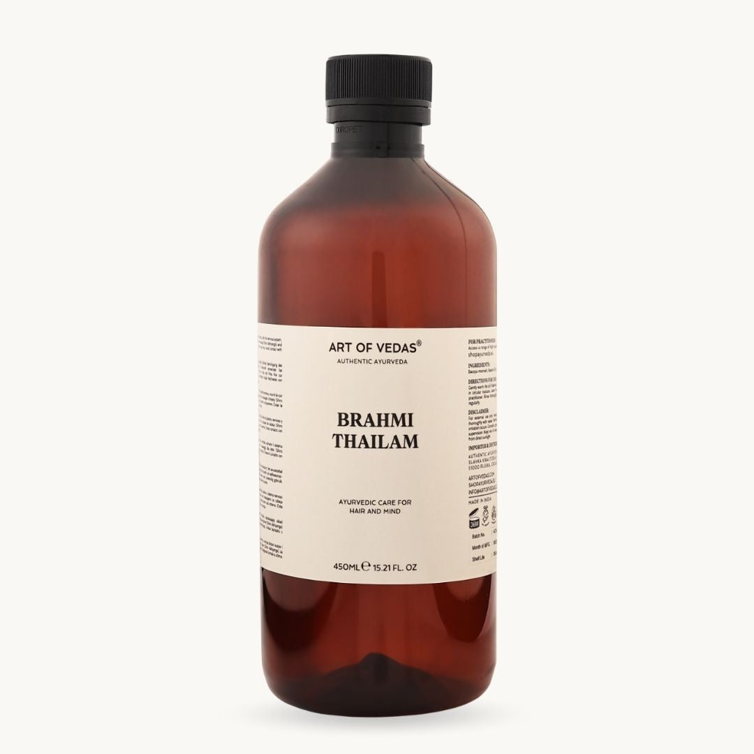 Art of Vedas Brahmi Thailam 450ml - Ayurvedic Hair Oil for Hair and Mind Care